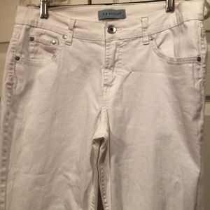 Kim Rogers- Size 12 White Cotton/Spandex Jeans